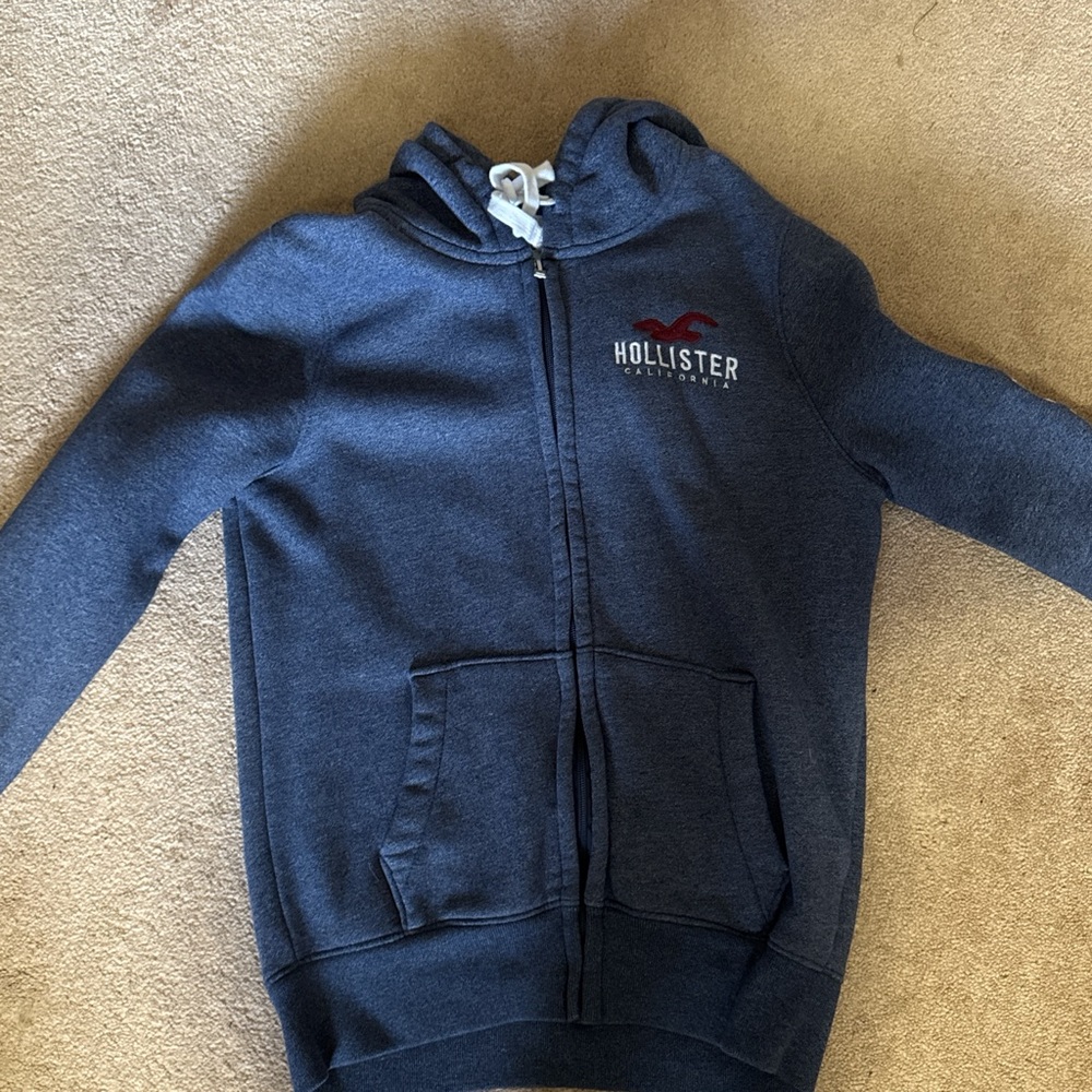Hollister Kids Dark Blue Zip-Up Hoodie